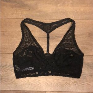 Free People Halter T Back Lace Bra Medium